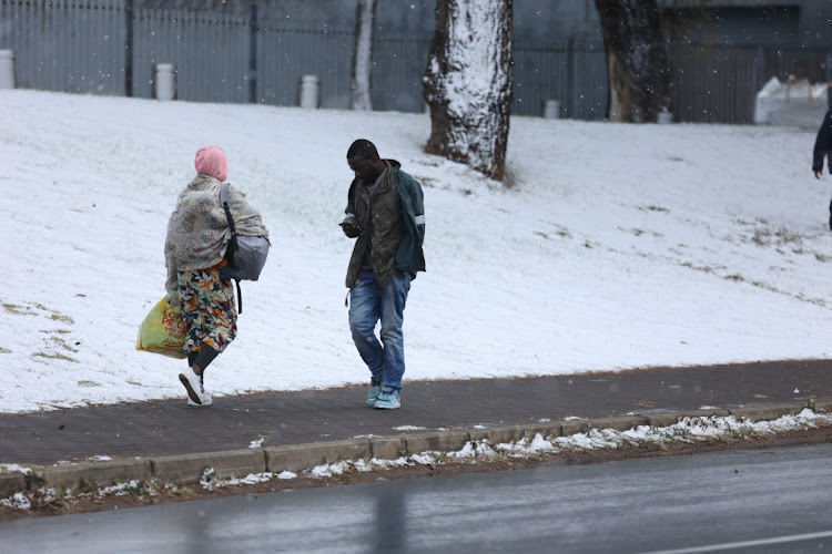 Snowfall in Rosettenville.