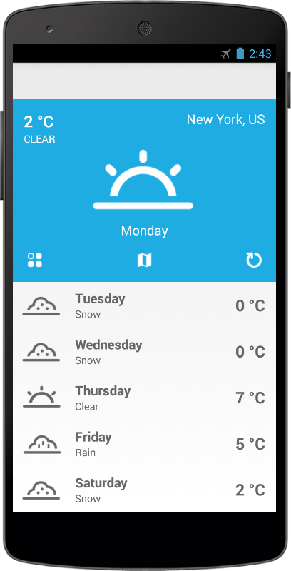 Android application Weather &amp; Widget screenshort