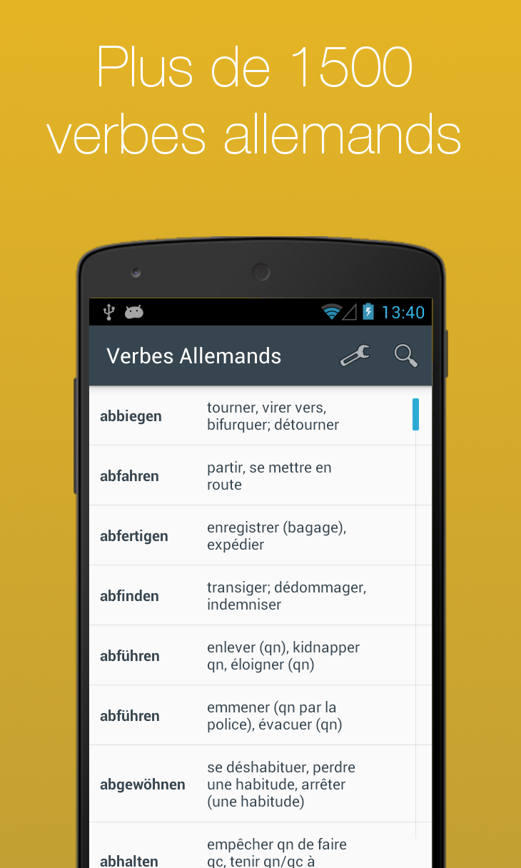 Android application German Verb Conjugator screenshort
