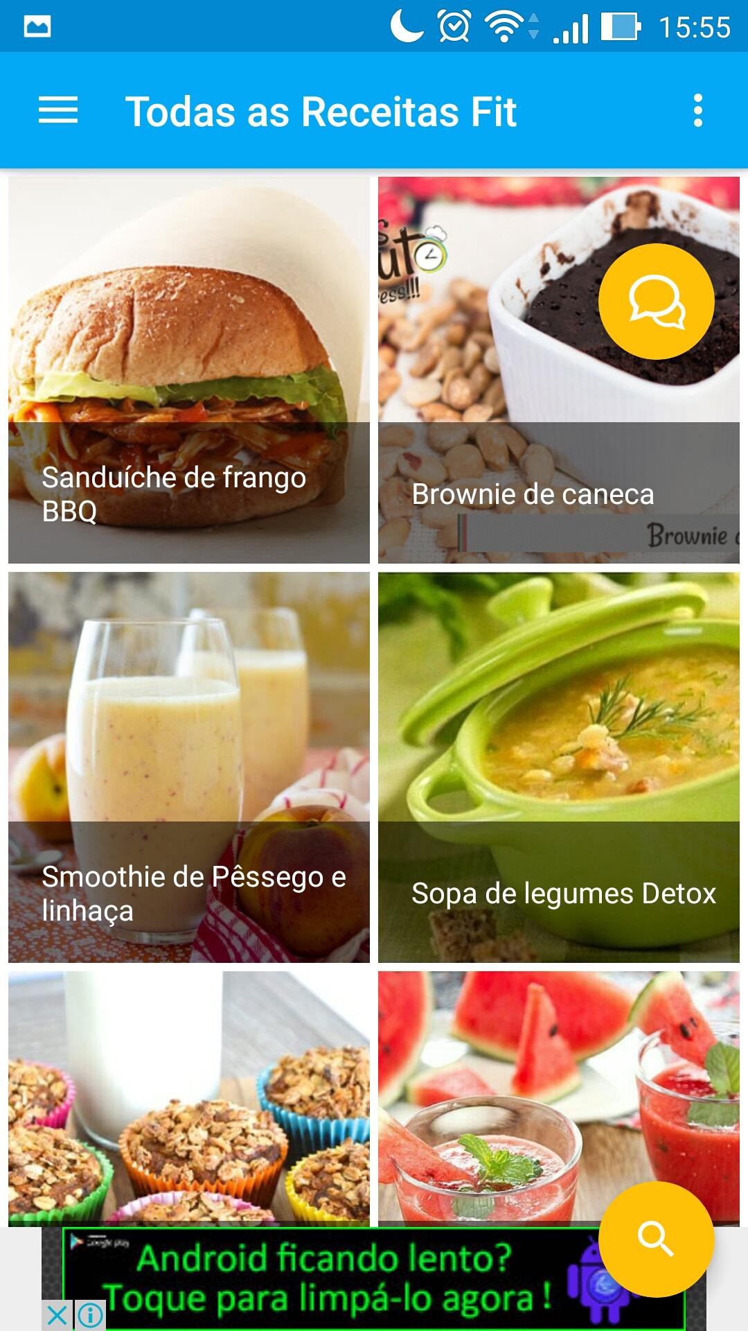 Android application Fit Recipes screenshort