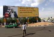 An MTN billboard in Abuja, capital of Nigeria.