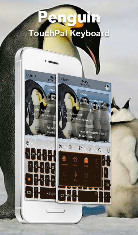 Android application Cute Penguin Keyboard Theme screenshort