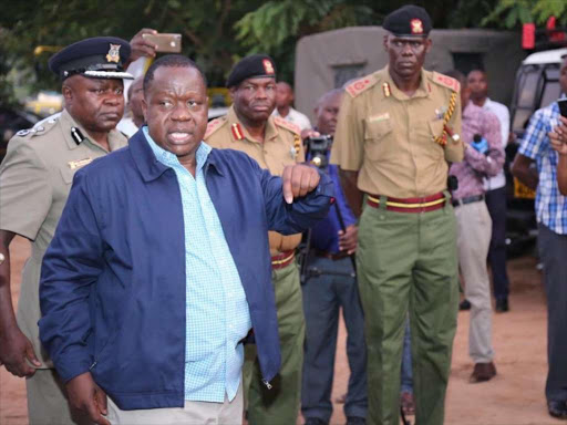 Interior Cabinet Secretary Fred Matiang'i has vowed to end lawlessness on Kenyan roads. /COURTESY
