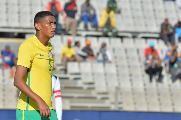 Bafana Bafana stand-in captain Mario Booysen during the CHAN 2018 Qualifying - 2nd Leg match between South Africa and Botswana at Moruleng Stadium on July 22, 2017 in Rustenburg, South Africa.