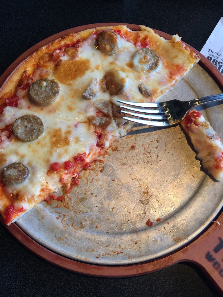 Gf pizza with sweet sausage