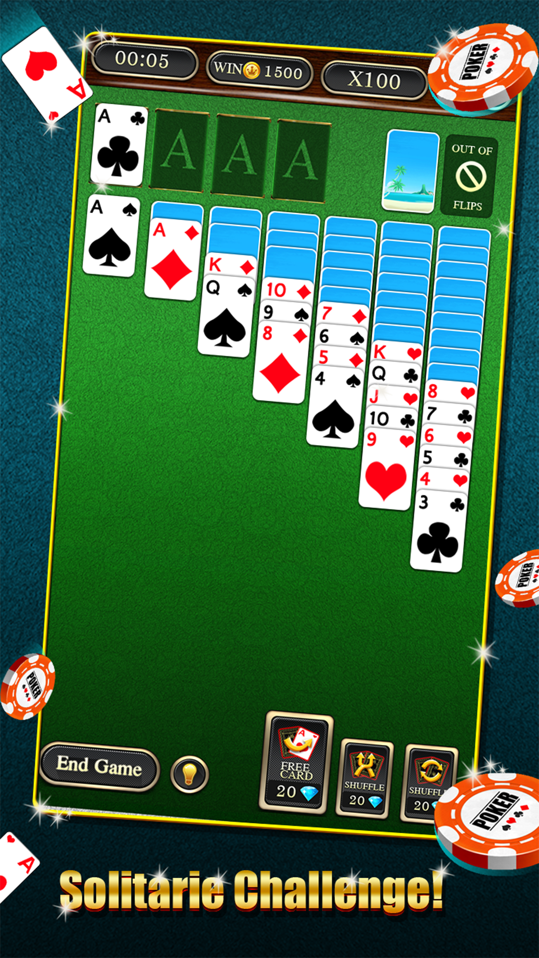 Android application Vegas Solitaire: Patience screenshort