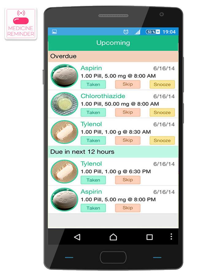 Android application Medication Pill Reminder screenshort