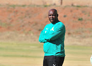 Mamelodi Sundowns head coach Pitso Mosimane looks on during a press conference and media day at their training base in Chloorkop ahead of the Caf Champions League home match against AS Togo-Port from Togo at the Lucas Moripe Stadium in Atterdgeville on Friday July 28 2018.