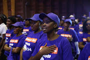DA supporters at the launch of the DA's 'Rescue South Africa' tour at Eersterus community hall in Tshwane on Wednesday.