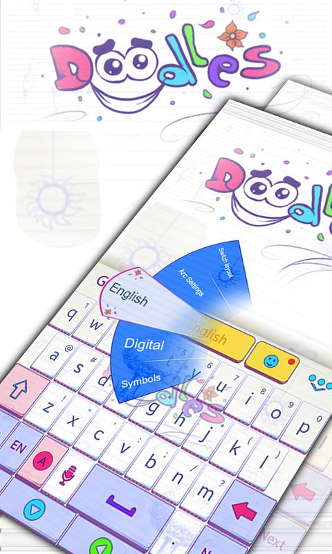 Android application Doodles GO Keyboard Theme screenshort