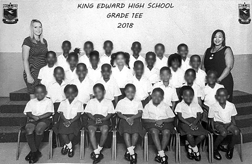 An all black class at King Edward High.