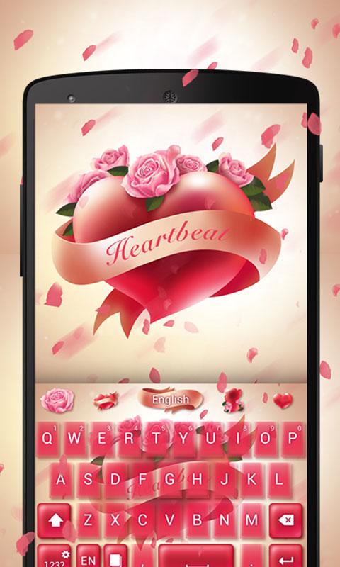 Android application Heart beat GO Keyboard Theme screenshort