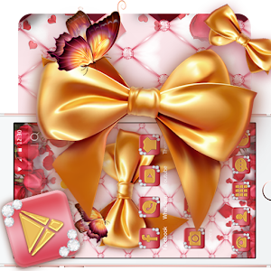 Download golden butterfly girl theme pink wallpaper For PC Windows and Mac