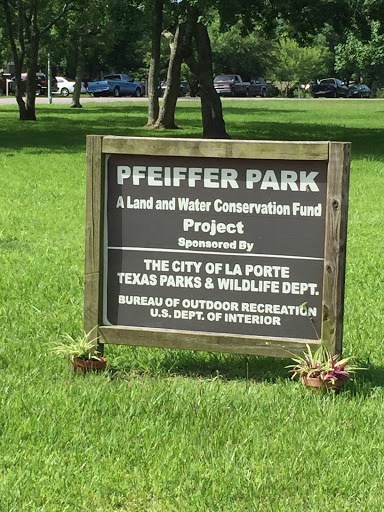 Pfeifer Park Dedication Sign