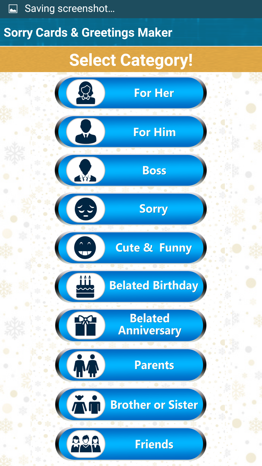 Android application Sorry Cards &amp; Greetings Maker screenshort