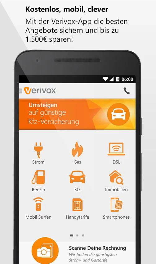 Android application Verivox - Vergleiche screenshort