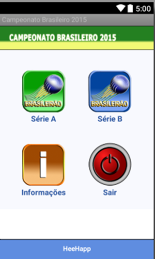 Android application Campeonato Brasileiro 2015 screenshort