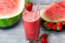 Watermelon And Strawberry Juice