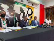 IFP leaders charter a way forward after successful elections. Chairperson of the national campaign committee Narend Singh, founder Mangosuthu Buthelezi, party leader Velenkosini Hlabisa and spokesperson Mkhuleko Hlengwa 