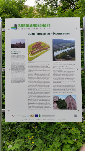 Infotafel Burg Prozelten-Henneburg