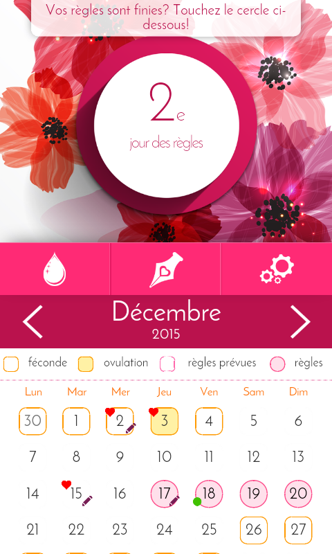 Android application My Calendar - Period Tracker screenshort