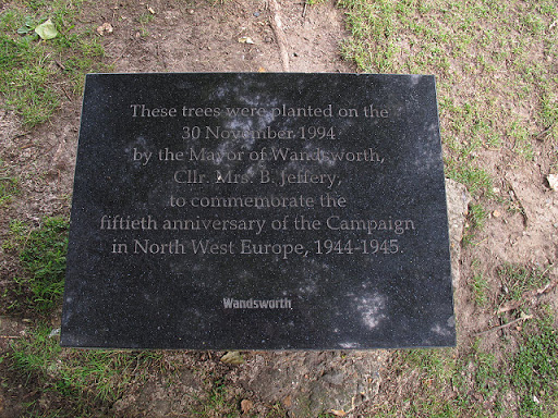 This plaque is in the context of TQ2573 : Memorial trees in King George's Park. © Copyright Stephen Craven and licensed for reuse under this Creative Commons Licence . Submitted via Geograph