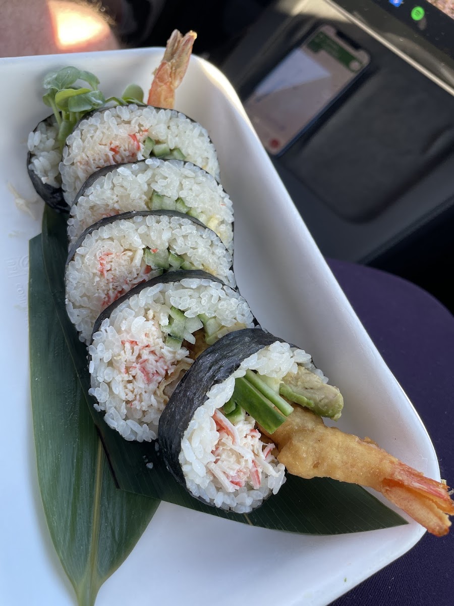 Shrimp tempura roll -- loved being able to have the fried options thanks to a dedicated fryer!