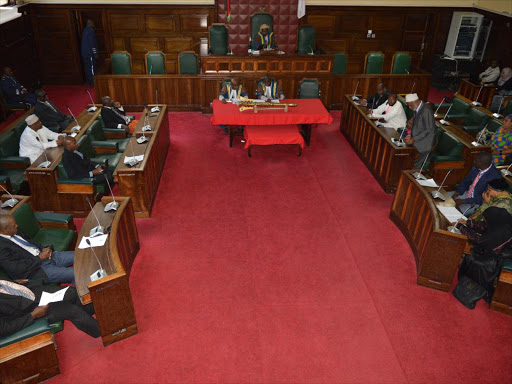 Mombasa MCA's follow the proceeding at the assembly. Photo /file