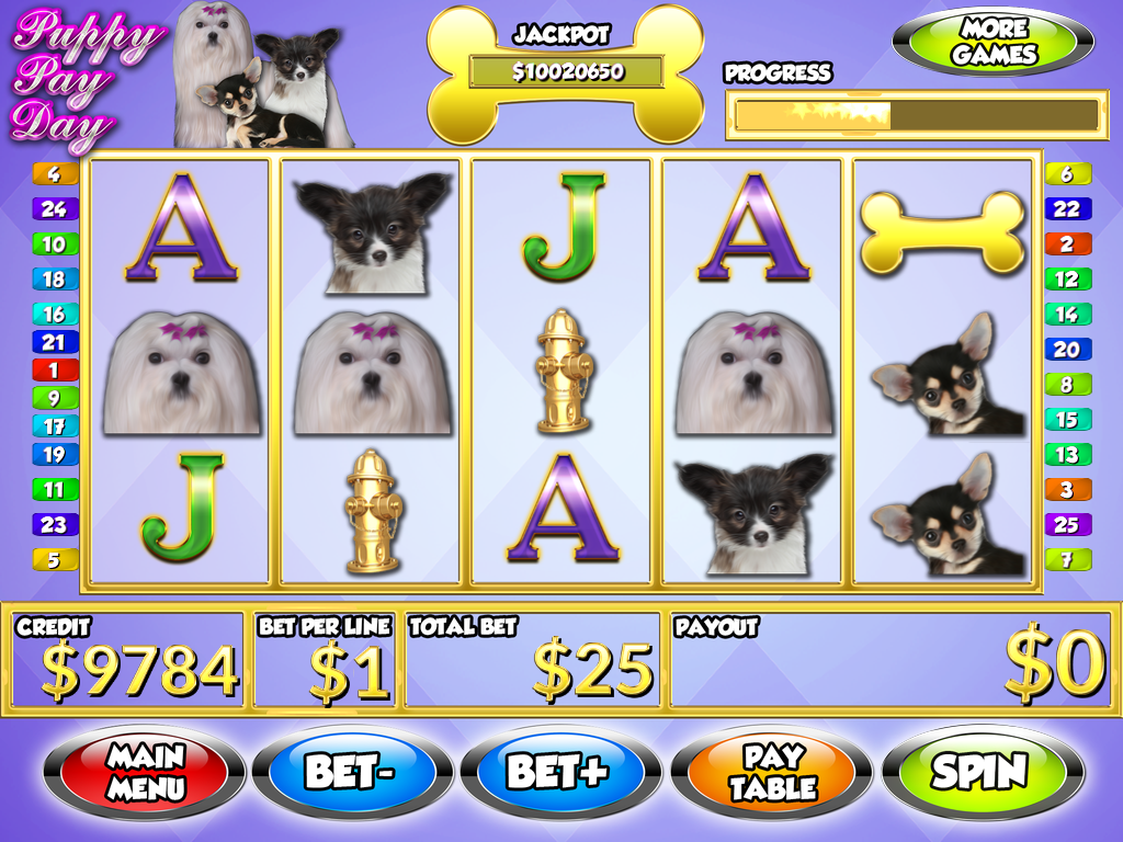 Android application Puppy Pay Day Dog Slots PAID screenshort