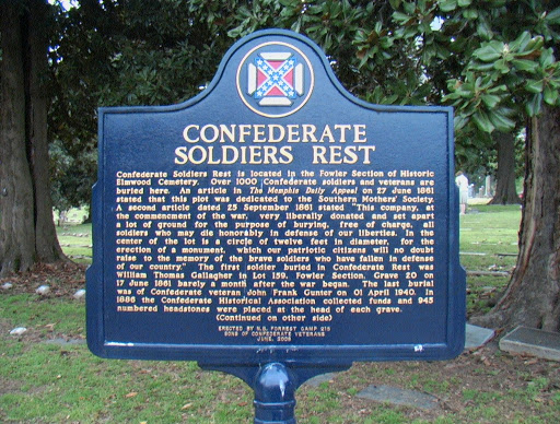 Confederate Soldiers Rest is located in the Fowler section of Historic Elmwood Cemetery. Over 1000 Confederate soldiers and veterans are buried here. An article in the Memphis Daily Appeal on 27...