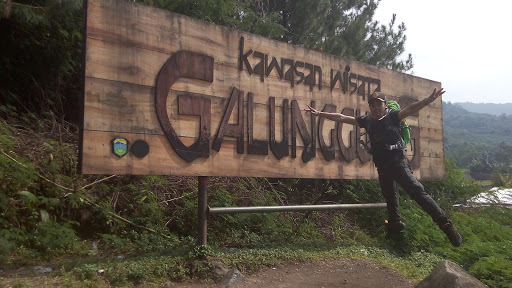 Sign of Mountain Galunggung 