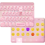Rose Gold Emoji Keyboard Theme Apk