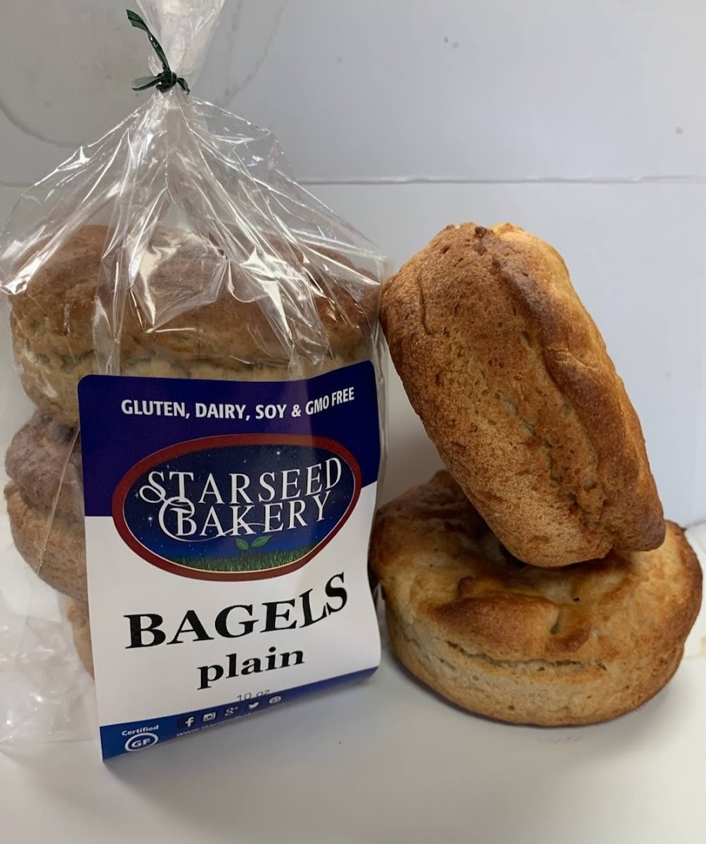 Gluten Free Bagels - Plain and Everything Available