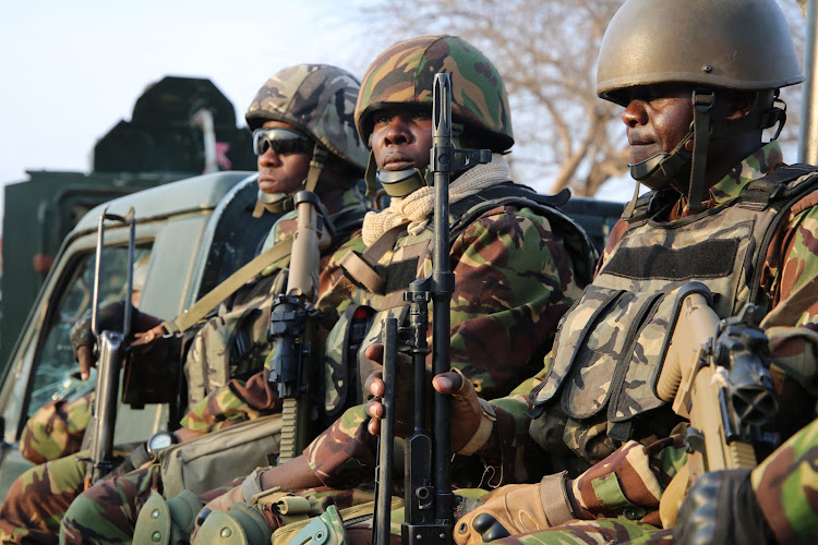 KDF troops under Amisom in Somalia.