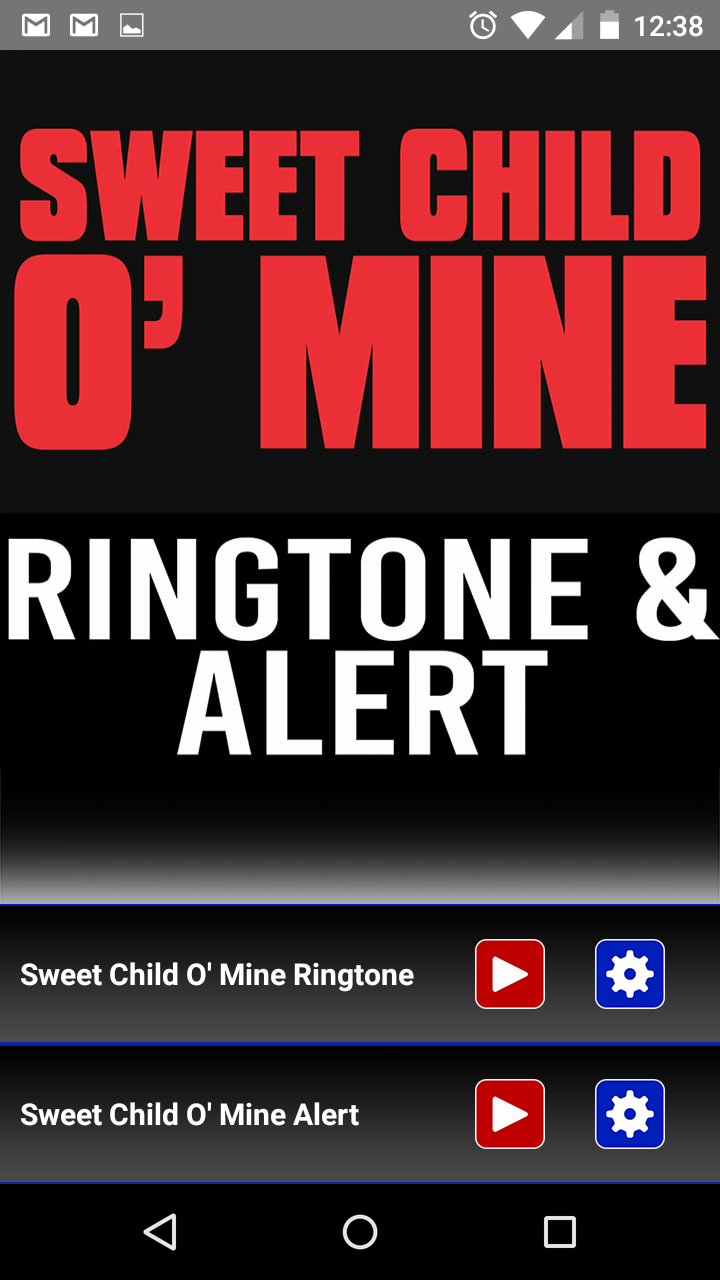 Android application Sweet Child o Mine Ringtone screenshort