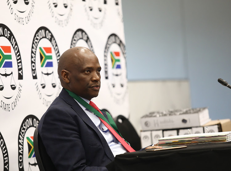 Former SABC COO Hlaudi Motsoeneng at the state capture inquiry in Parktown, Johannesburg, on September 10 2019.