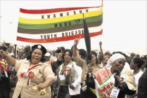 FAREWELL: IFP supporters at Nyanga Ngubane's funeral. photo: Thuli Dlamini. 17/01/2010. © Sowetan