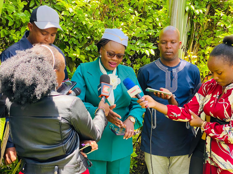 Githunguri MP Gathoni Wamuchomba addressing the press on march 26, 2024.