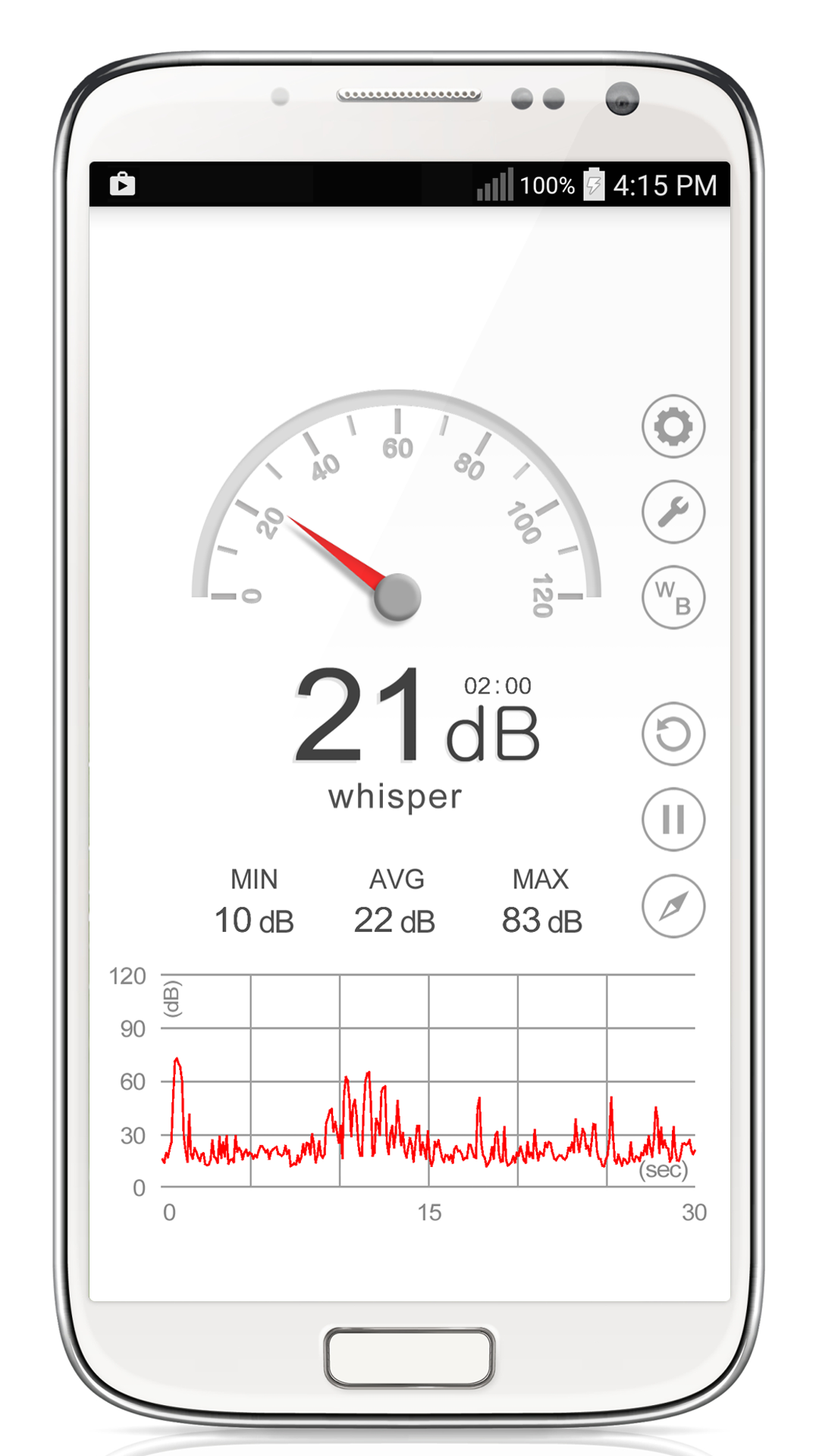 Android application Sound Meter screenshort