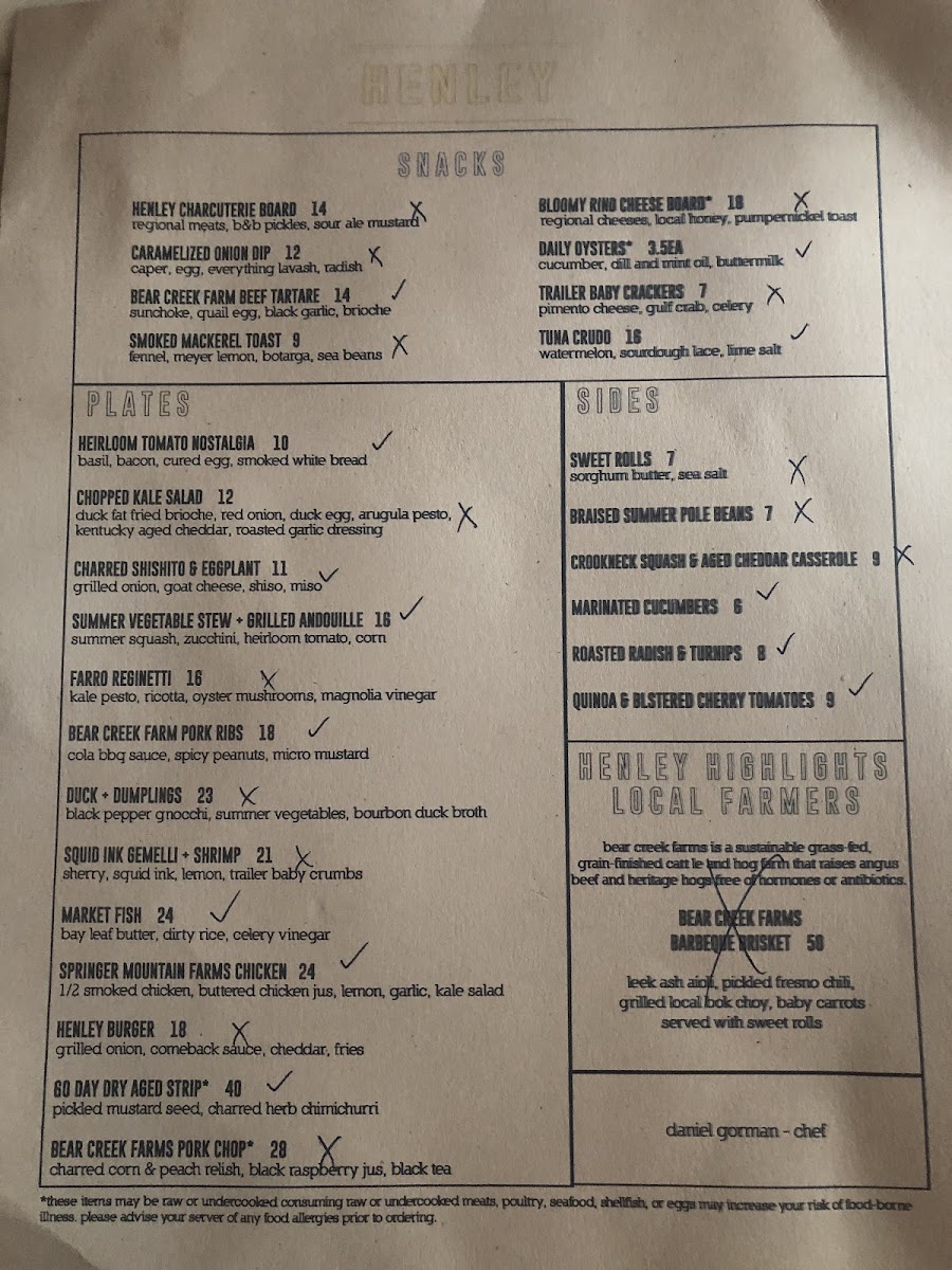 They gave me a hand modified menu. Pretty neat!!!