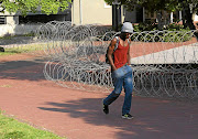 DOWN TO THE WIRE:  All CPUT classes have been suspended and barbed wire placed around the Cape Town campus.