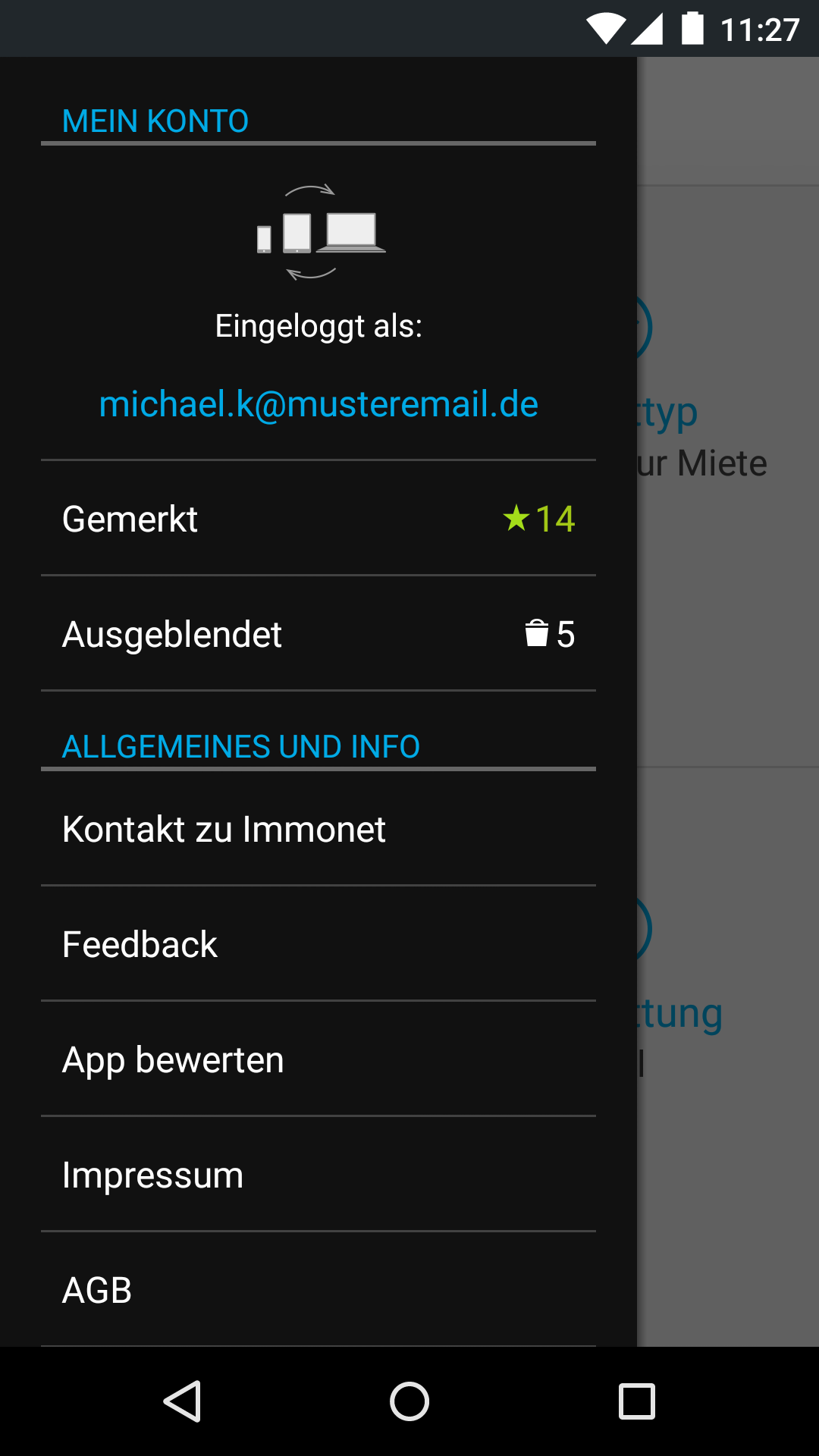 Android application Immonet Property Search screenshort