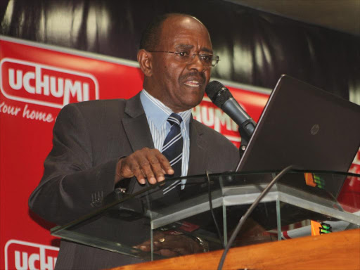 Former Uchumi supermarket Group CEO Jonathan Ciano at Uchumi Annual General Meeting in Nairobi on November12th,2014. PHOTO/Enos Teche.