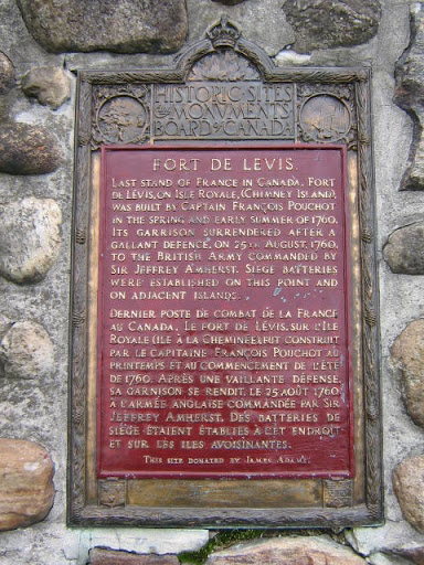 Last stand of France in Canada. Fort de Lévis, on Isle Royale, (Chimney Island) was built by Captain François Pouchot in the spring and early summer of 1760. Its garrison surrendered after a...