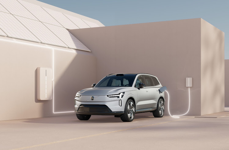 The Volvo EX90, which is due on the market in the first half of 2024, will be able to feed power into a home. Picture: SUPPLIED