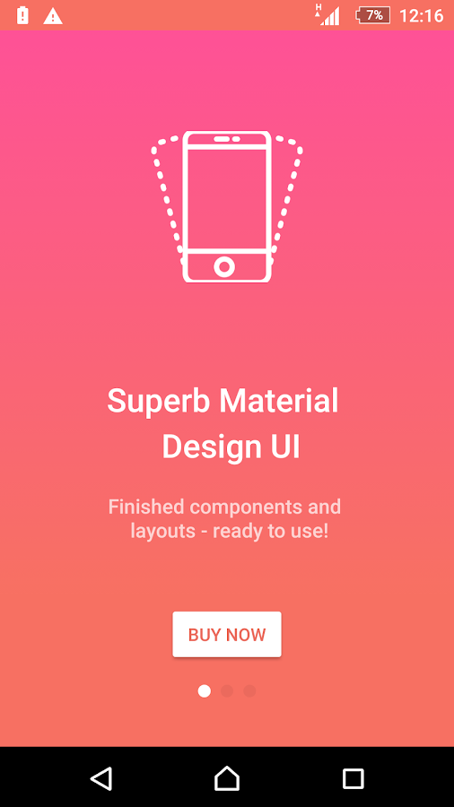Matta - Material Design Android UI Template App — приложение на Android