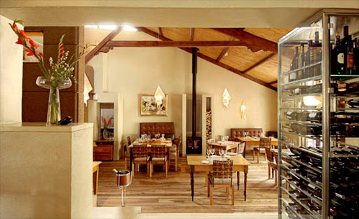 The main dining room at Aubergine in Gardens, Cape Town.