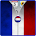France Flag Zipper Screen Lock