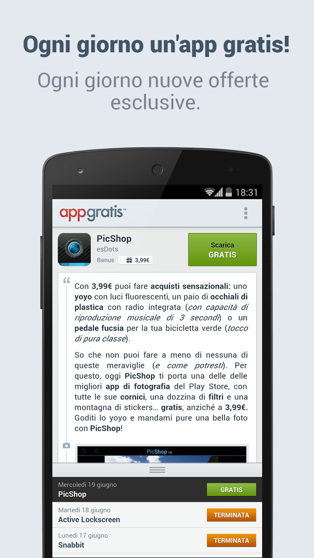 Android application AppGratis - Cool apps for free screenshort