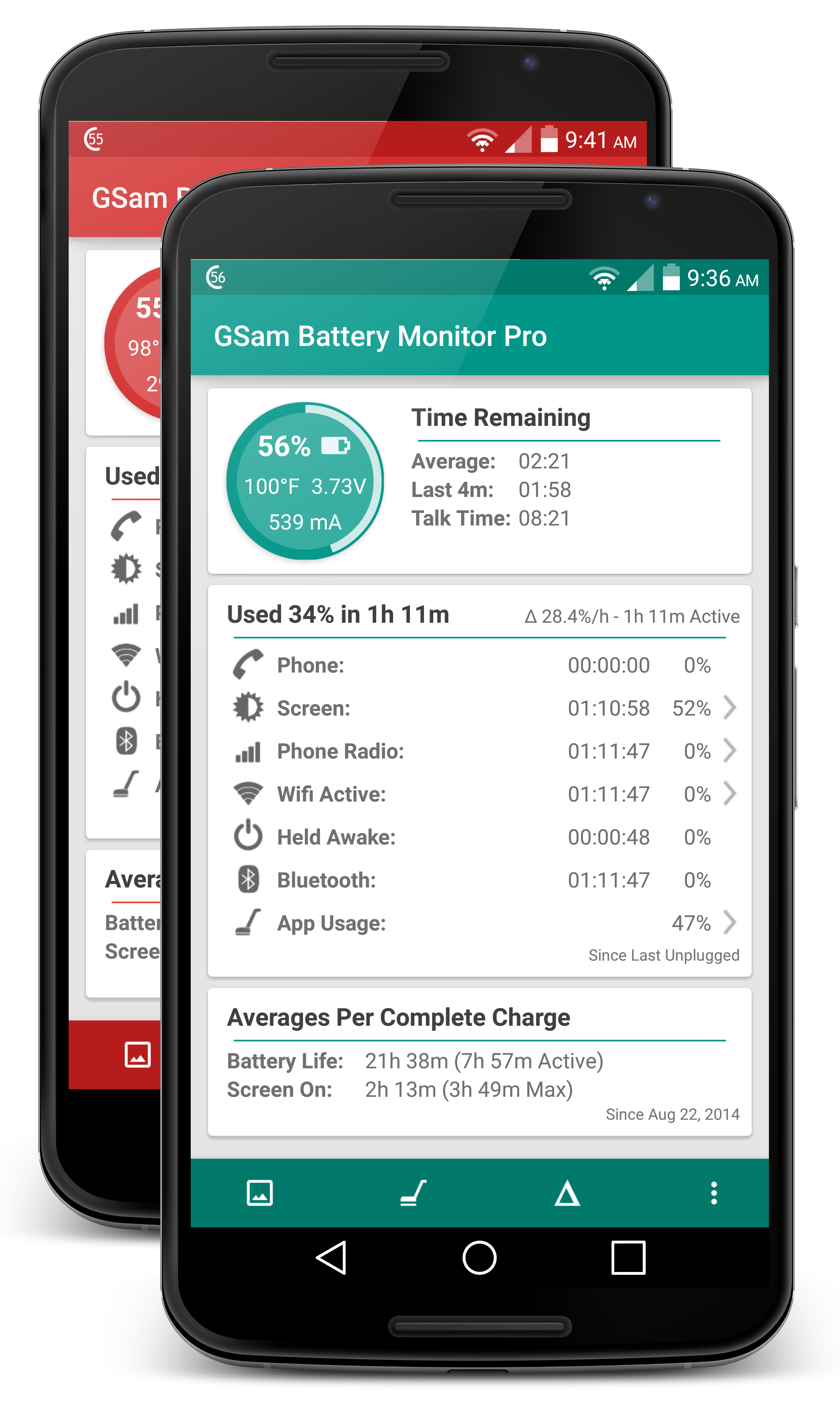 Android application GSam Battery Monitor Pro screenshort